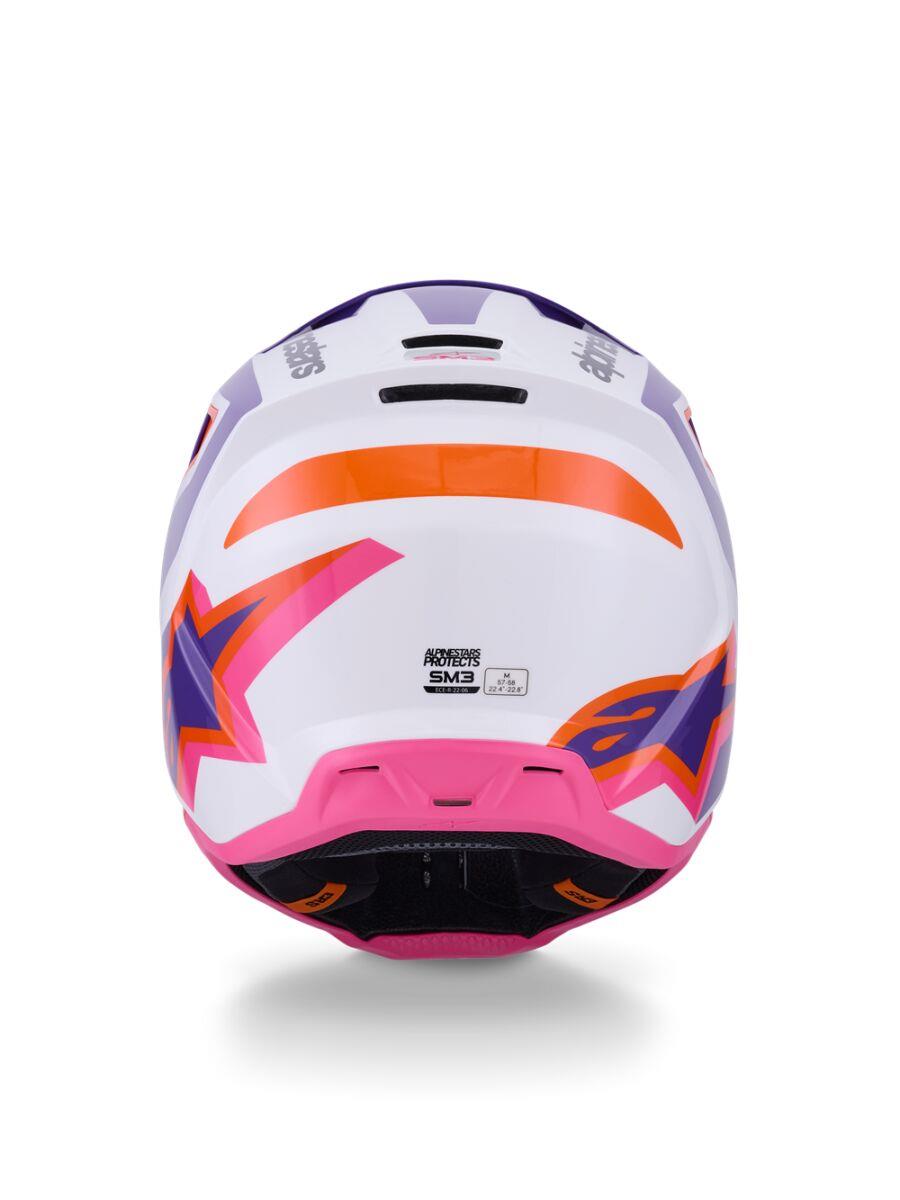 ALPINESTARS SM3 Heat Helmet WHT/PU/PINK 2025 Model