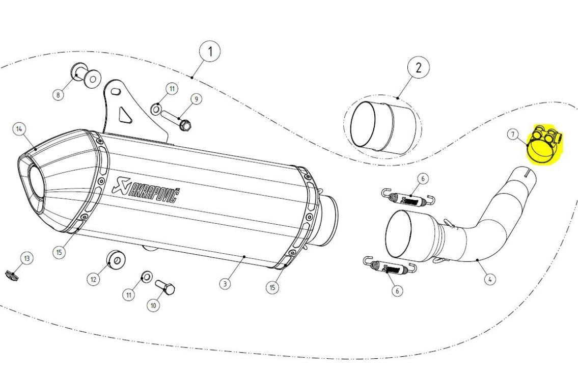 Akrapovic Replacement Exhuast And Muffler Clamp SS Silver P-R51
