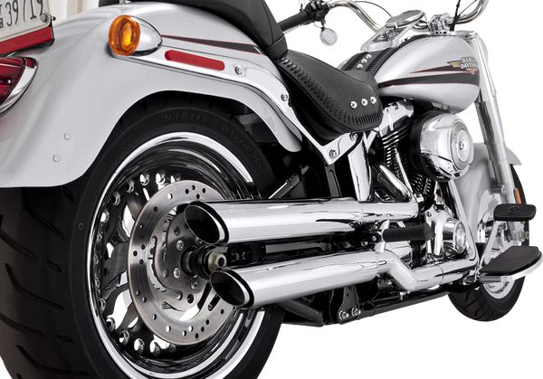 Vance & Hines 3" Twin Slash Slip-On Mufflers Chrome For HD FLSTF 1690 07-17 16343