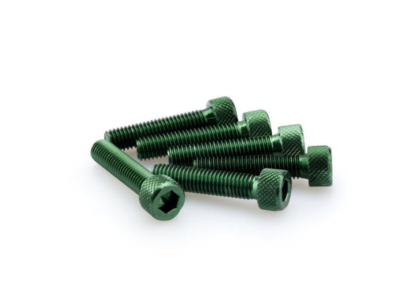PUIG M8 Domed Screws 35mm x 6 Green Universal 0500V