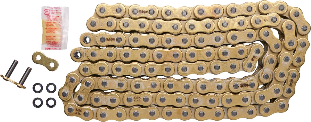 RK Motorcycle Drive Chain 525 XSO 112L RXRING Gold GB525XSO112CLF