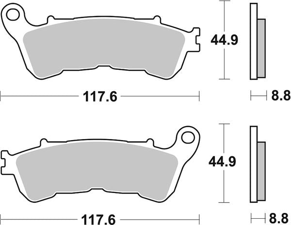 Sbs HF Street Ceramic Organic Brake Pads For Honda CTX 1300 2004-2018 828HF