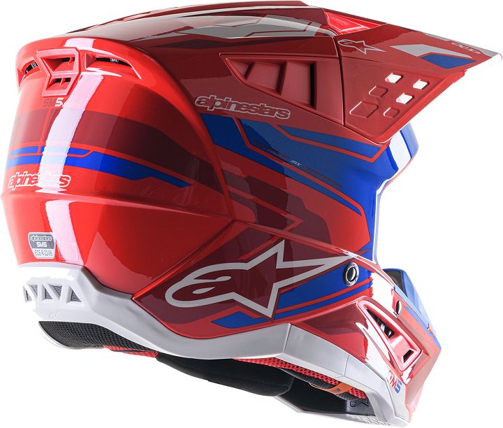 ALPINESTARS Supertech M5 Action Red & Blue ACT2 MX Helmet