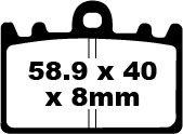 Ebc FA-HH Series Sindered Brake Pads For Kawasaki ZXR 400 1991-1999 FA180HH