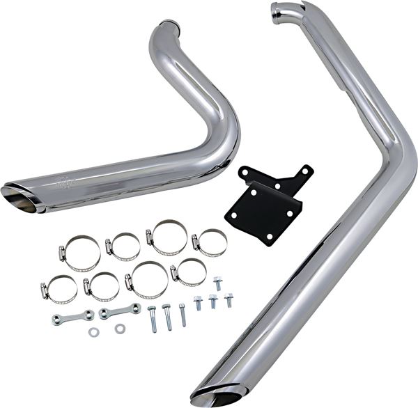 Vance & Hines Shortshots Staggered Exhaust System SS Chrome For HD FXDXO 1450 91-05 17213