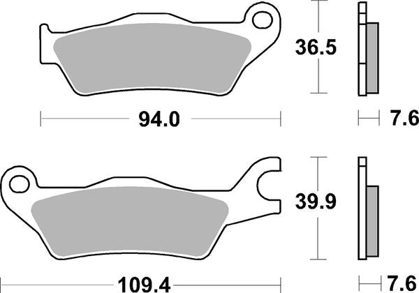 Sbs HF Street Ceramic Organic Brake Pads For Suzuki GSX-R 125 2017-2024 951HF