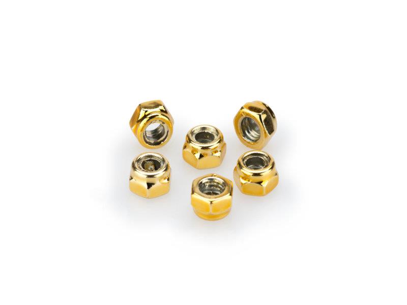 PUIG M5 Locknuts x 6 Yellow Universal 0735G