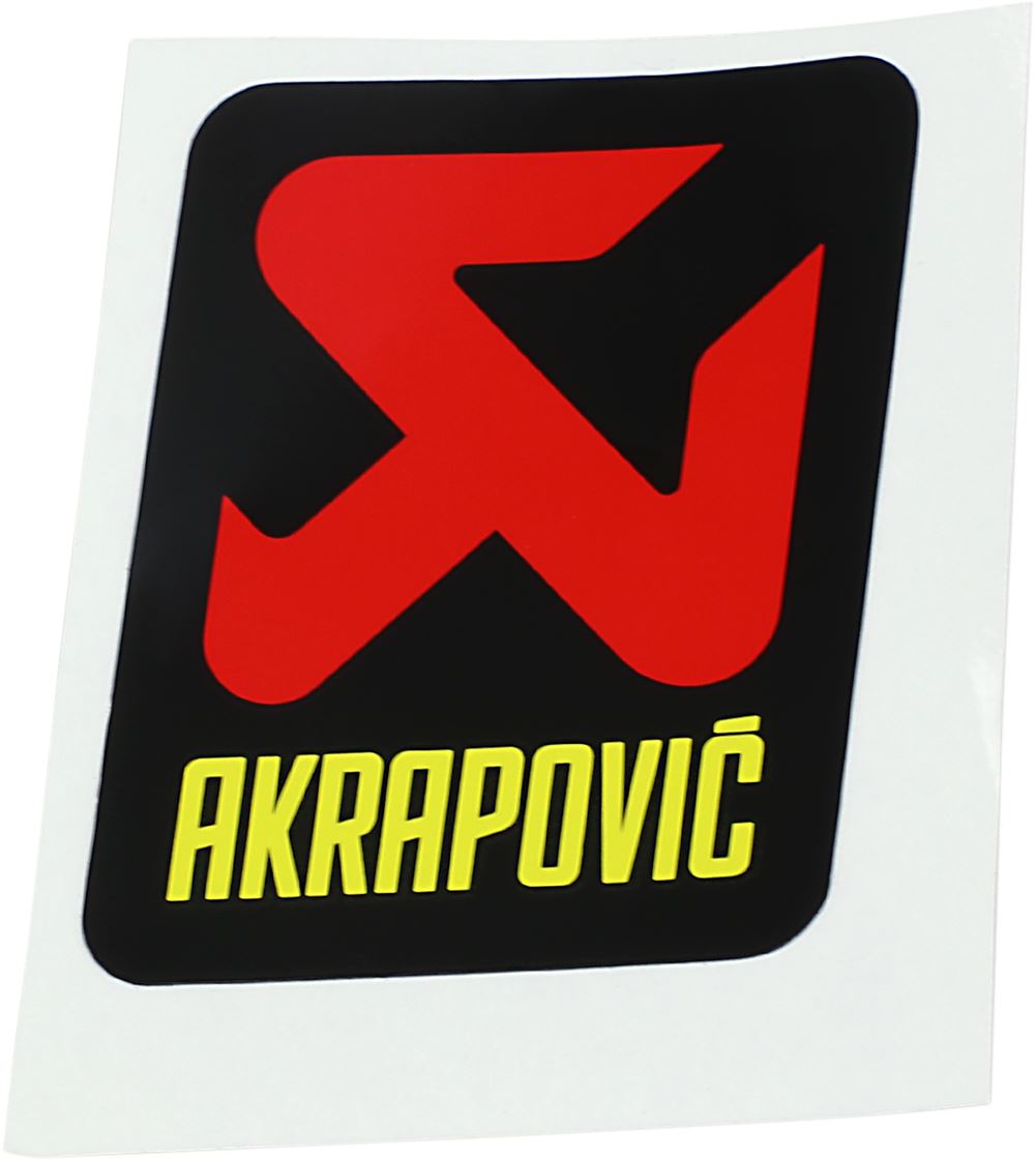 Akrapovic General Replacement Sticker Black Red Yellow H 60mm W 57mm P-HST13AL