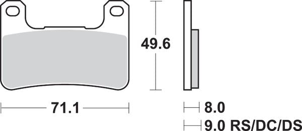 Sbs DC Racing Dual Carbon Brake Pads For Suzuki VZR 1800 R 2004-2021 806DC