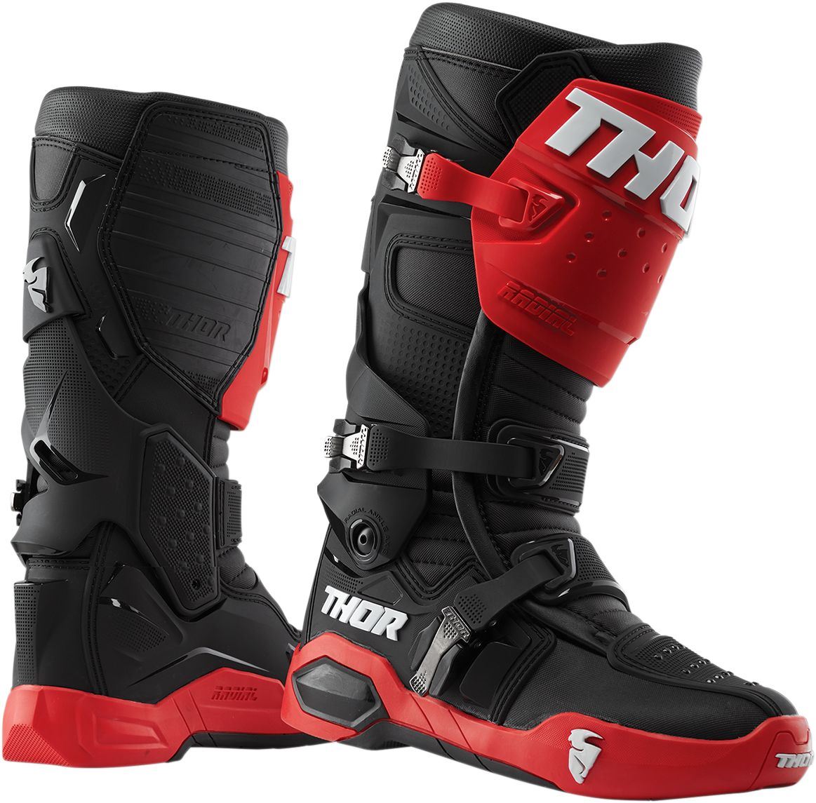 THOR Radial MX Motorcross Boots Replacement Outsoles Black/Red