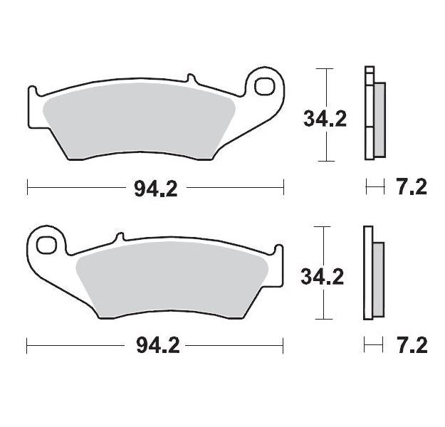 Moto-Master Ceramic Brake Pads For Suzuki DR 650 S 1993-2025 Ceramic Set 403904