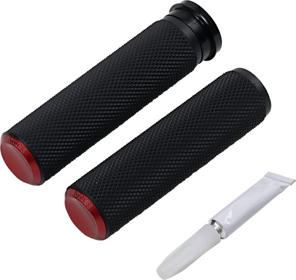 Arlen Ness Knurled Grips Red Black For Harley Davidson FLTRXSE 1977 07-24 07-346