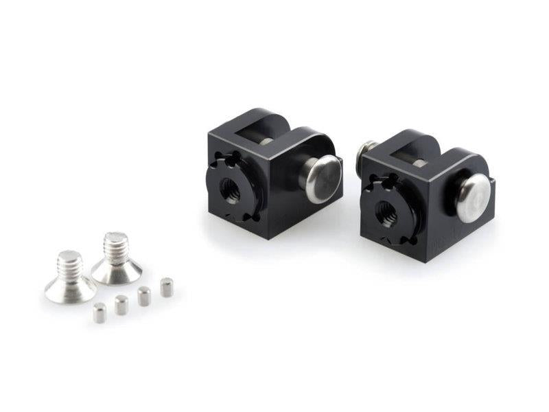 PUIG Adjustable Footpeg Adaptors Black for Yamaha YZF R1/M/Race/R6 02-24 20240N