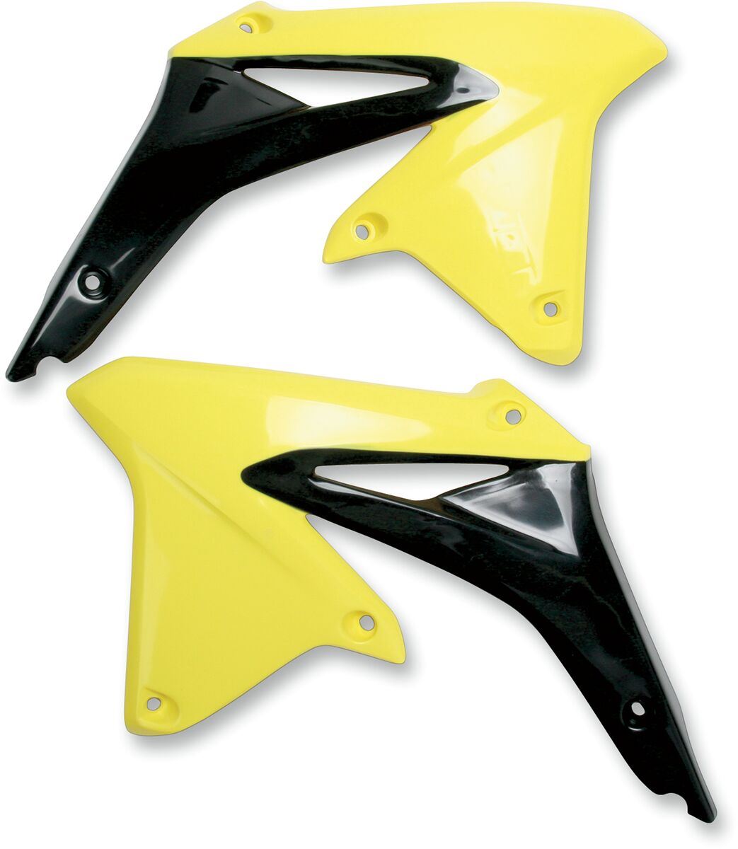 UFO RADIATOR COVERS SUZUKI RMZ450 RM-YELLOW/BLACK SU04927-102