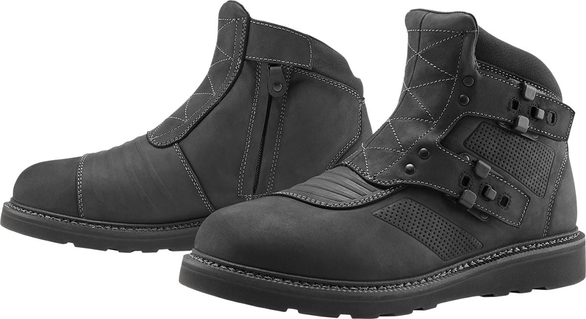 ICON El Bajo2 Motorcycle Boots Black 2023 Model