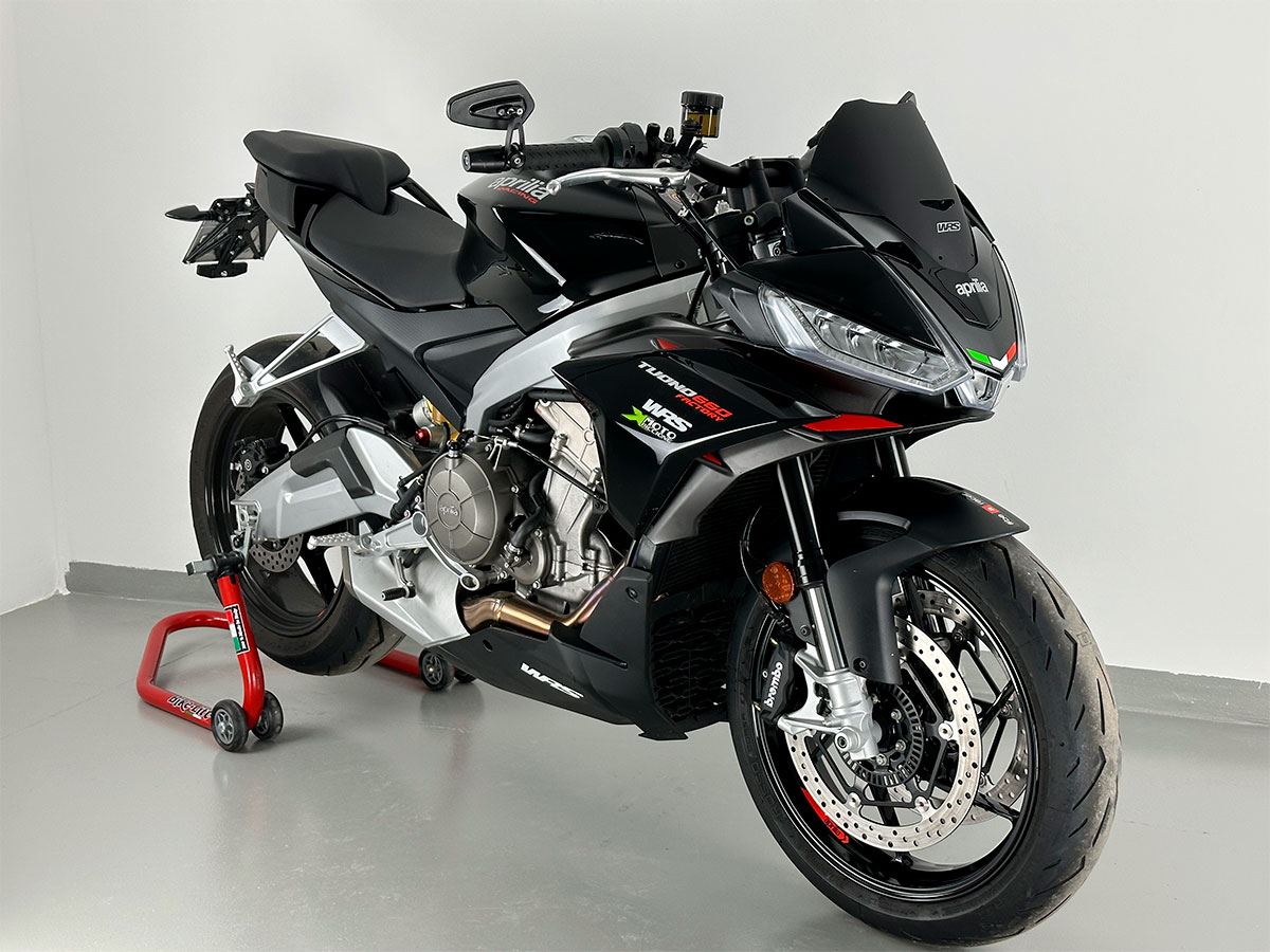 WRS Windscreen Sport Aprilia Tuono V4 1100 Matt Black Ap006no