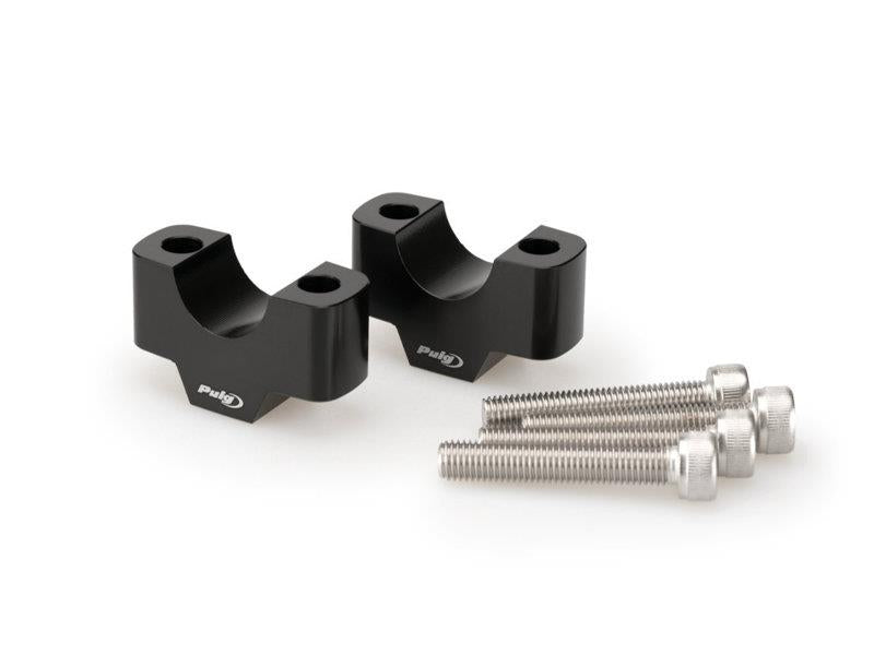 PUIG 20mm Handlebar Risers For 25mm Bars Black Universal 20667N
