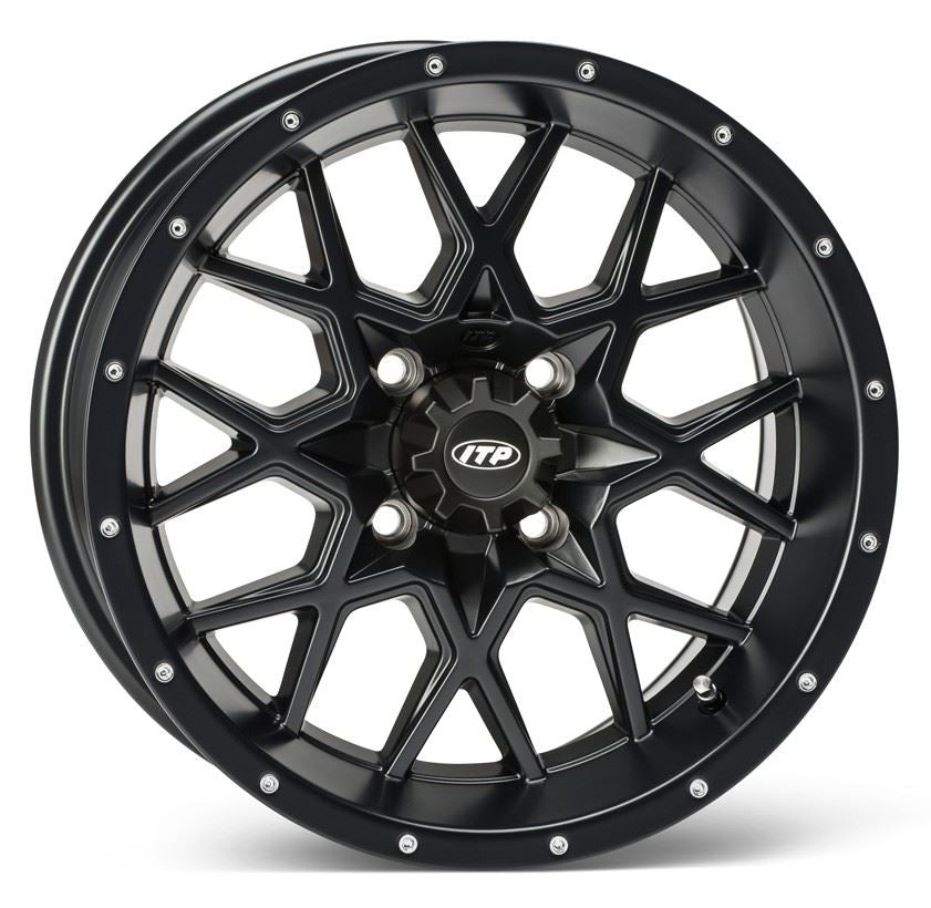 ITP Hurricane 17X7 4/115 5+2 Black Quad UTV Wheel