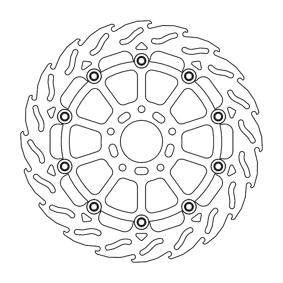 Moto-Master Flame Series Floating Rotor For KTM Duke 790 2018-2024 112330