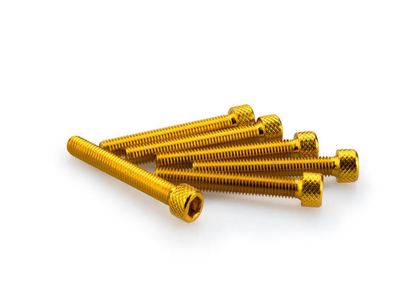 PUIG M5 45mm Allen Screws x 6 Yellow Universal 0370G