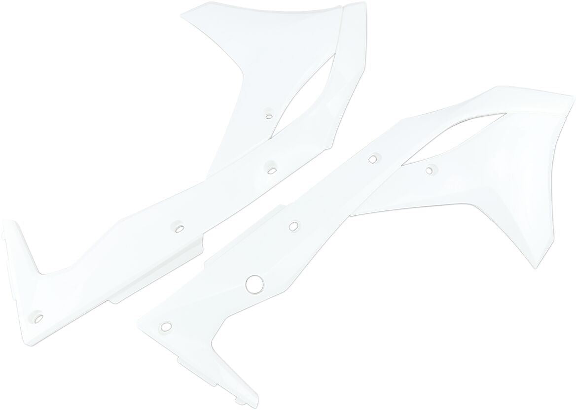 UFO RADIATOR COVERS KAWASAKI KXF250 WHITE KA04747-047