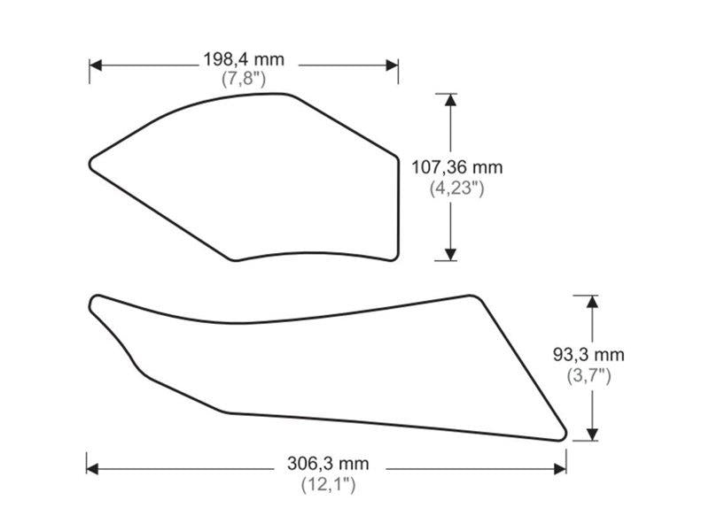 Puig Side Tank Pad Protector Black 0421L