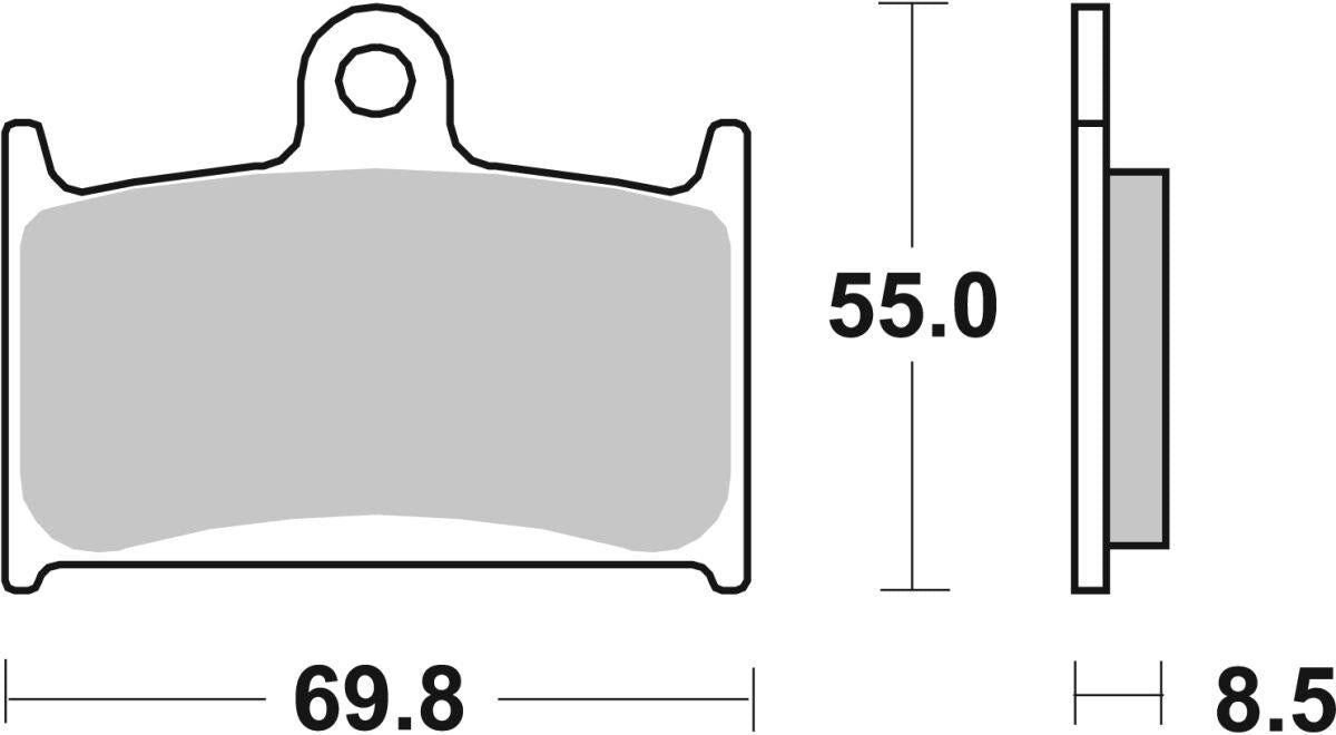 Sbs Ceramic Organic Brake Pads For Triumph Thunderbird 1700 1988-2018 624HF