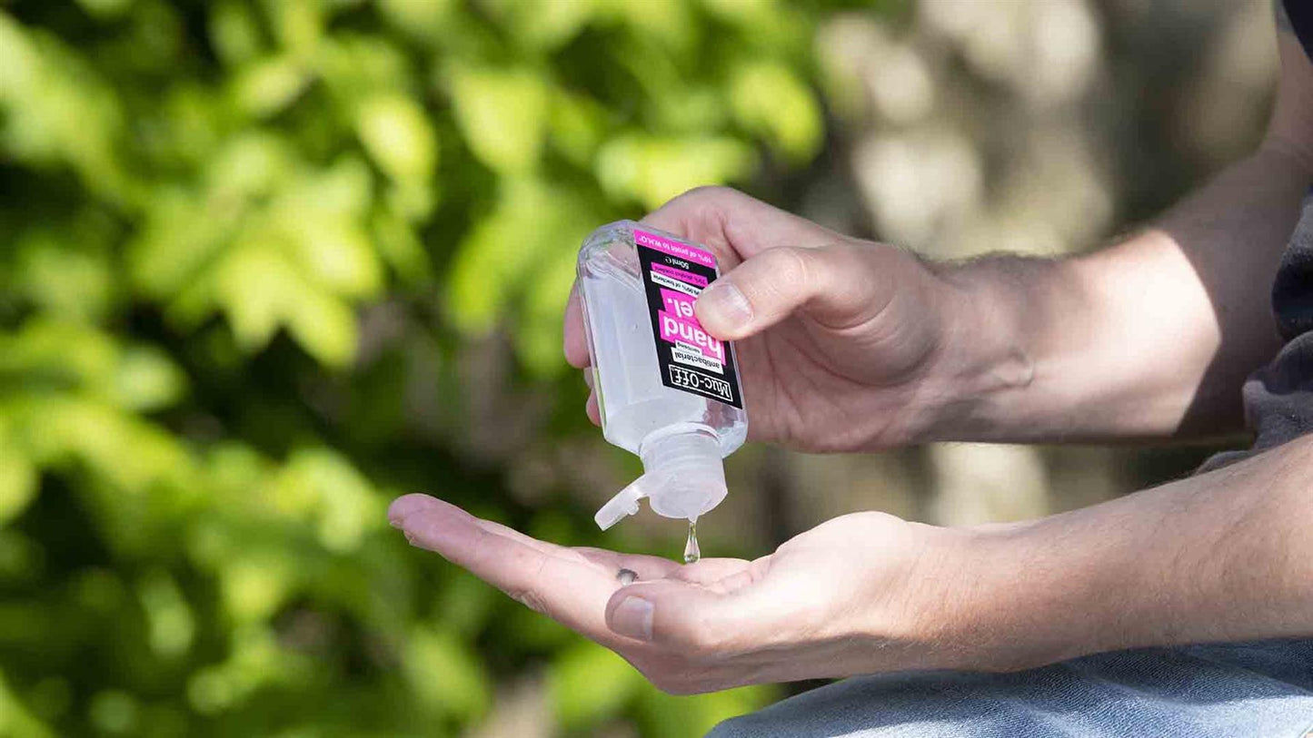 Muc-Off Antibacterial Sanitising Alcohol Hand Gel 50ml Pocket Size