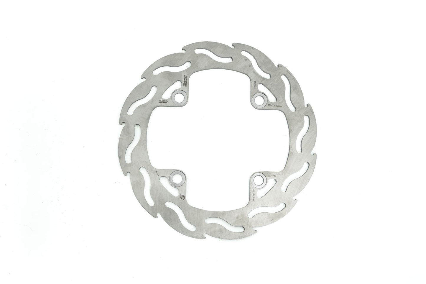 Moto-Master Flame Series Fixed Rotor For Honda CBR 125 R 1991-2016 Silver 110204