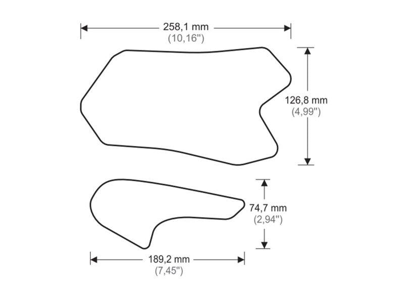Puig Side Tank Pad Protector Black 0421N