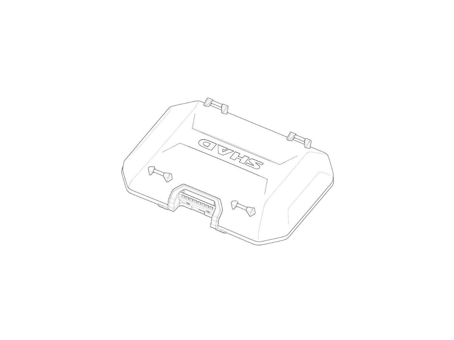 SHAD BLACK ALUMINIUM COVER TERRA TOP CASE TR37/ TR48 203471RB