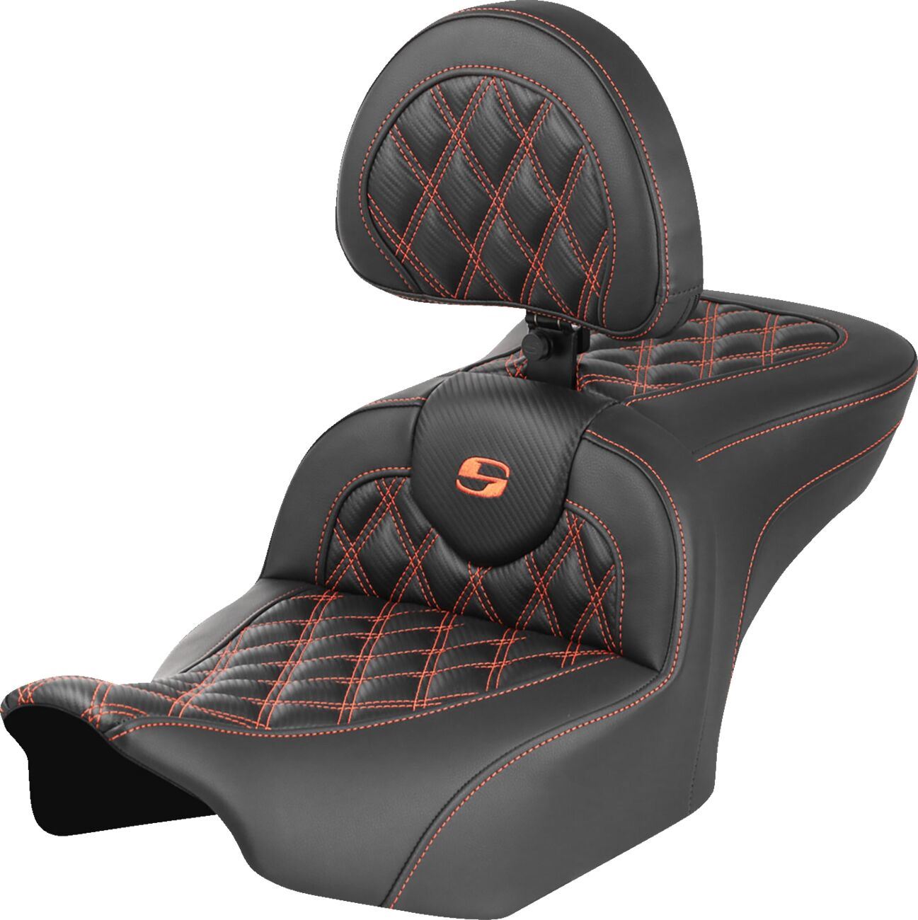 Saddlemen Roadsofa Stitch Seat With Backrest For HD FLTRXSE 1977 23-24 823-07-206B3
