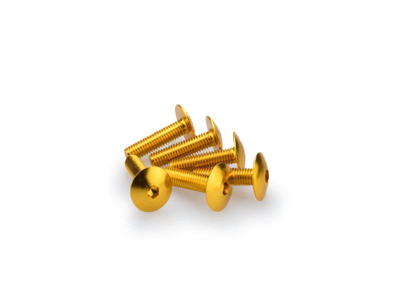 PUIG M6 Domed Screws 25mm x 6 Yellow Universal 0689G