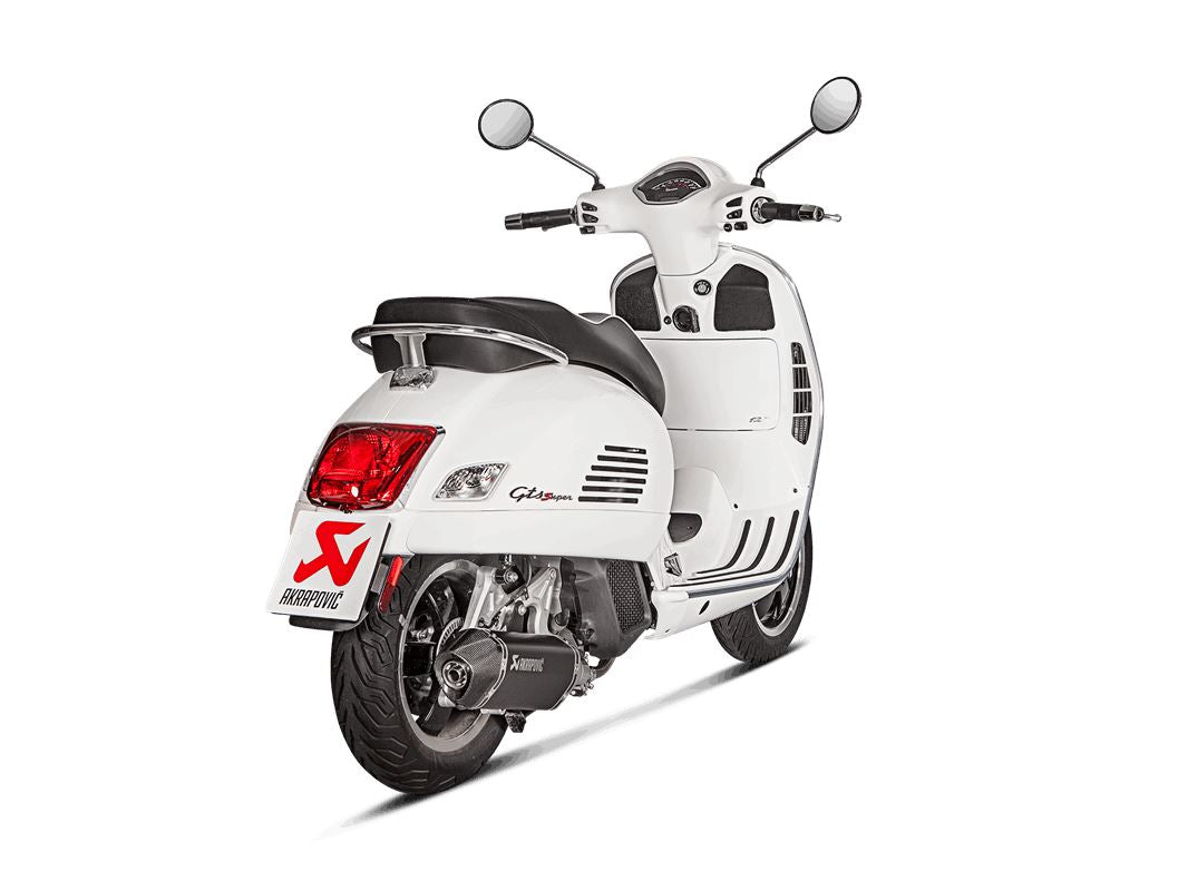 Akrapovic Slip-On Line Muffler Scooter SS/CF For Vespa GTS 125 IGET 21-24 S-VE125SO2-HZBL