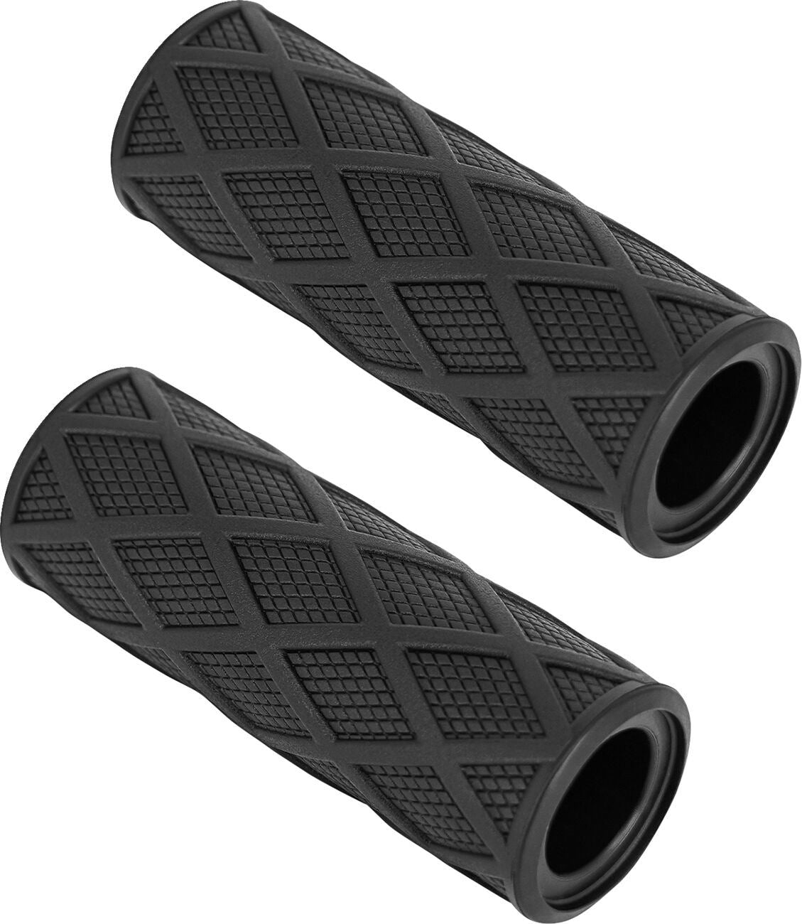 Arlen Ness Diamond Footpegs Black Rubber Knurled Style Pair 400-063