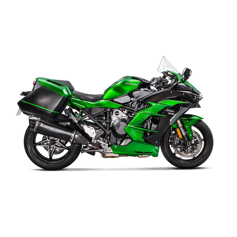 Akrapovic Slip-On Line Muffler Scooter TI Black For Kawasaki H2 1000 SX 18-20 S-K10SO21-HRAABL