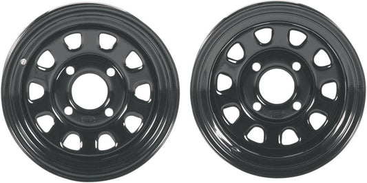 ITP Delta Steel 12x7 4/156 4+3 12m Black ATV Quad Bike Wheel