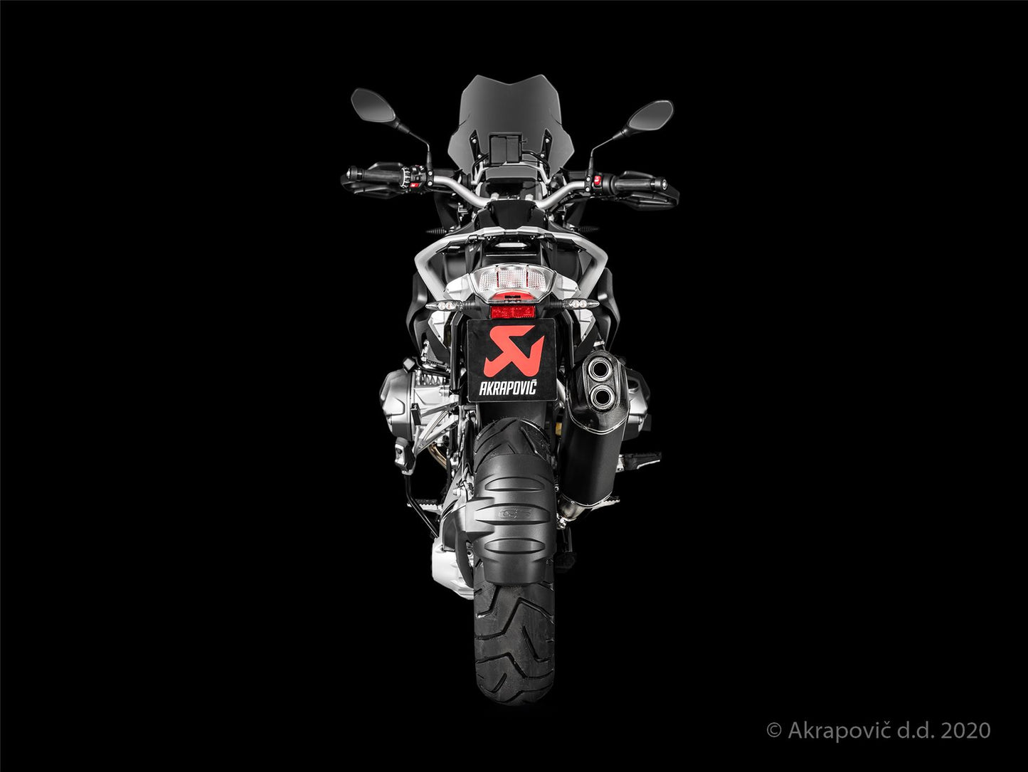 Akrapovic Slip-On Line Muffler TI Black For BMW R 1250 19-24 S-B12SO23-HAATBL