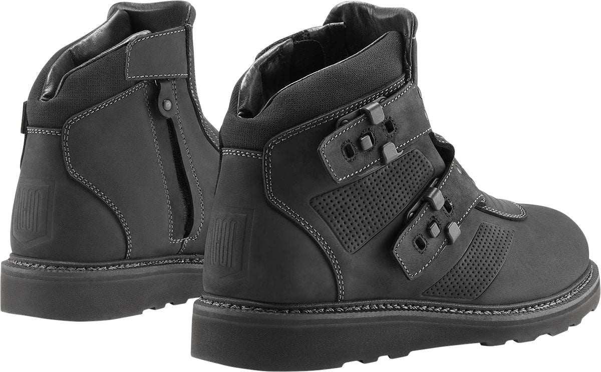 ICON El Bajo2 Motorcycle Boots Black 2023 Model