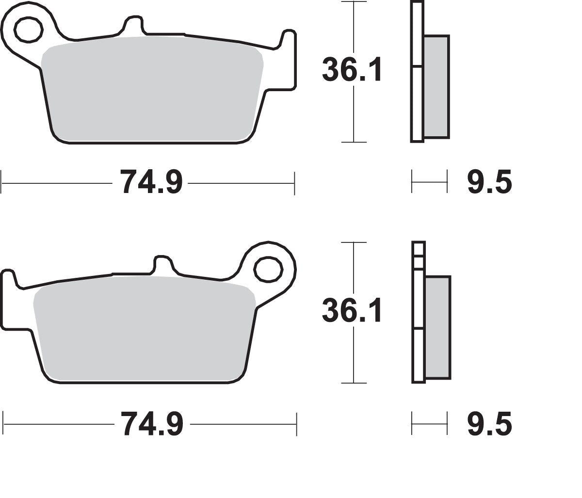 Sbs SI Offroad Sintered Brake Pads For Honda XR 650 L 1987-2024 Set of 2 604SI