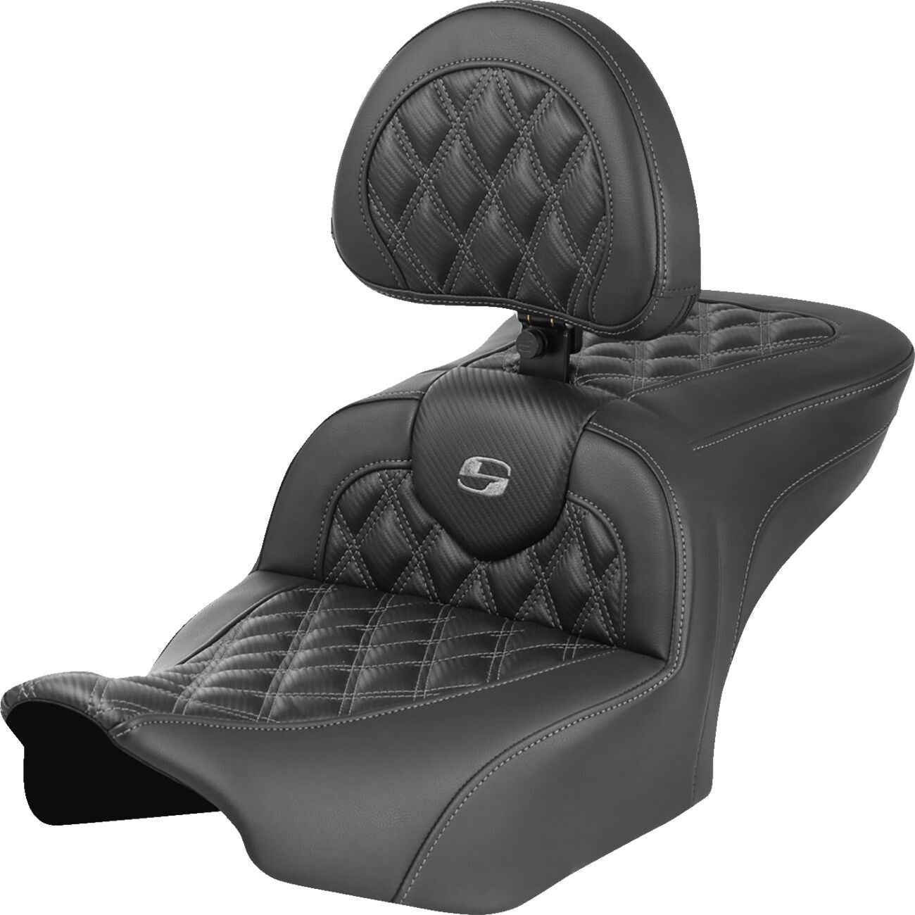 Saddlemen Roadsofa Stitch Seat With Backrest For HD FLTRXSE 1977 23-24 823-07-206B2