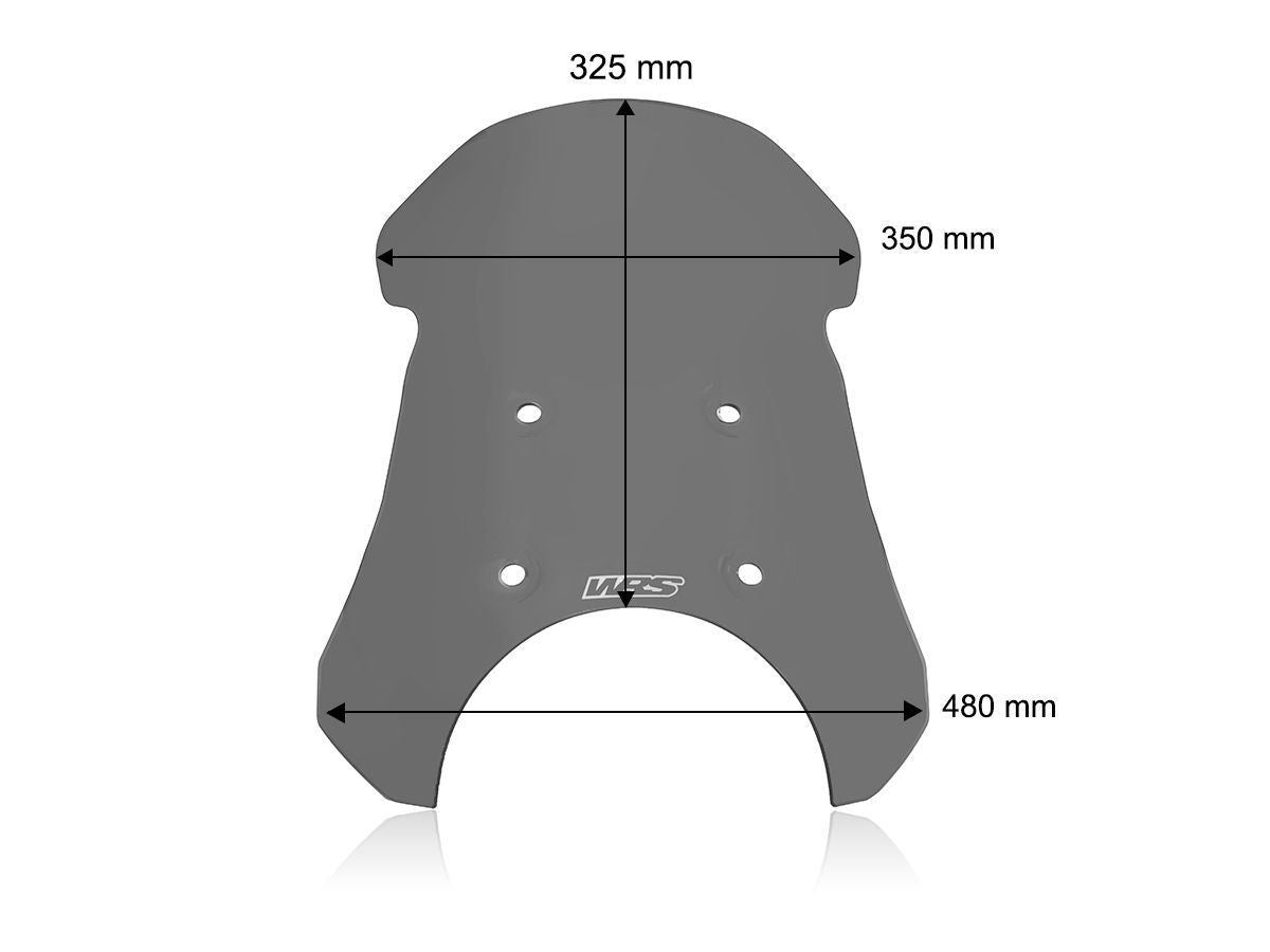 WRS Windscreen Touring Royal Enfield Dual Purpose Dark Smoke RE002FS