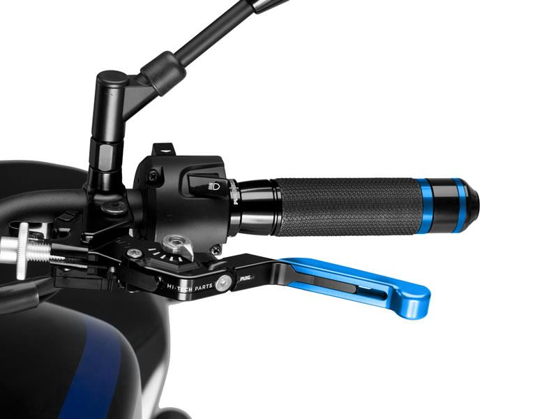 Puig Extendable Folding V3 Clutch (Blue Extender With Blue Selector) Silver 5652F