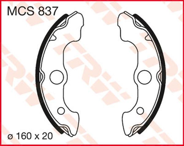 Trw Brake Shoes For Honda TRX 400 FA 1986-2008 Set MCS837