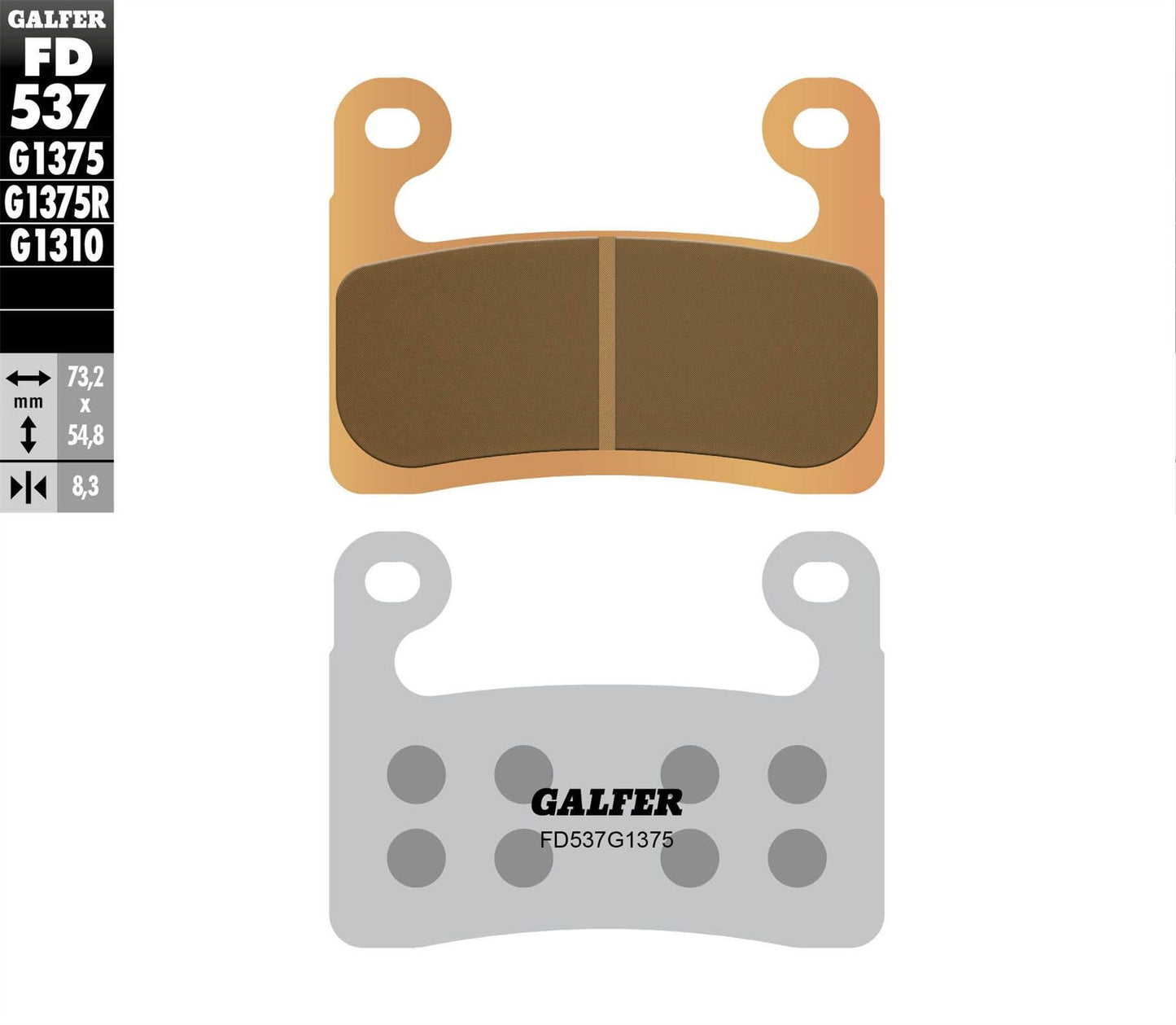 Galfer HH Sintered Brake Pads For BMW S 1000 XR 2019-2026 FD537G1375