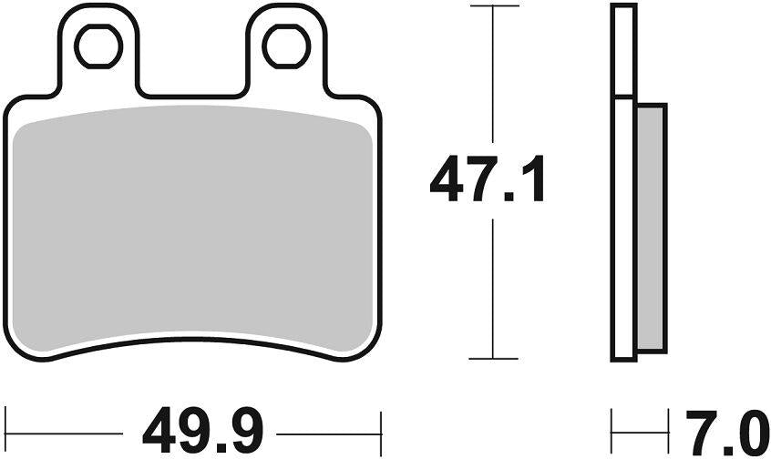Sbs HF Street Ceramic Organic Brake Pads For Yamaha XT 125 R 2005-2012 773HF
