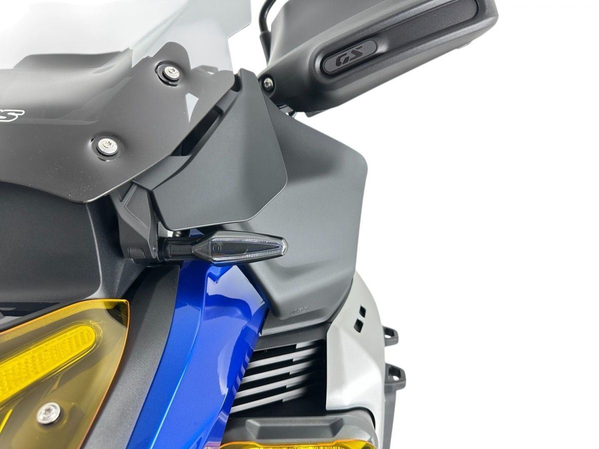 WRS Side Deflectors Larger For BMW R1300GS Adventure Matt Black Bm106no