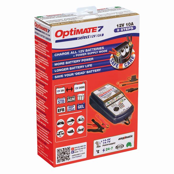 OPTIMATE 7 Select Gold 10A Ampmatic Battery Charger Optimiser Conditioner Maintainer