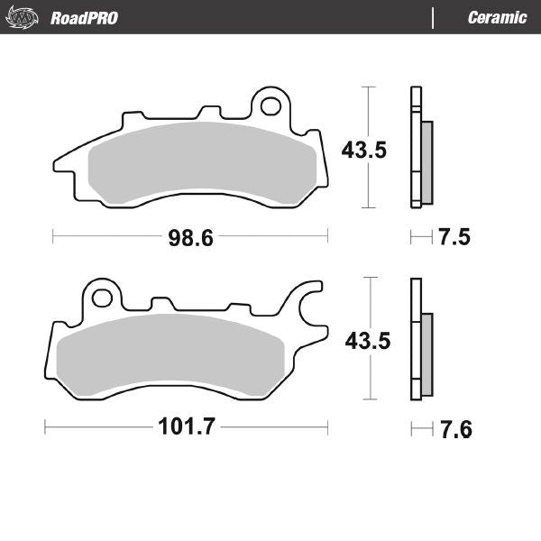 Moto-Master Ceramic Brake Pads For Honda CB 125 F CBS 2019-2024 Ceramic 413604