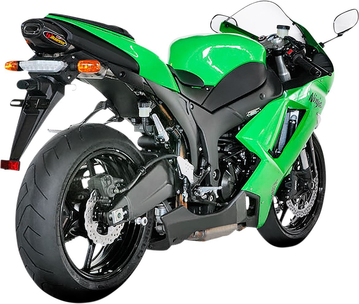 Akrapovic Slip-On Line Muffler TI/CF For Kawasaki ZX-6 R 600 07-08 S-K6SO5-HACT